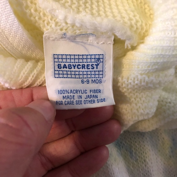 Vintage Baby Knit Clothes Sweater Set Hoodie Bonnet - Picture 8 of 8